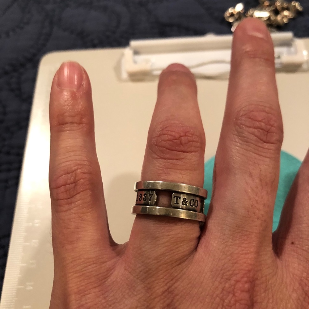 Tiffany and Co. 1837 silver ring. Size 8.